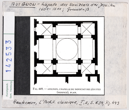 Vorschaubild Avignon: Kapelle des Noviziats der Jesuiten, Grundriss 